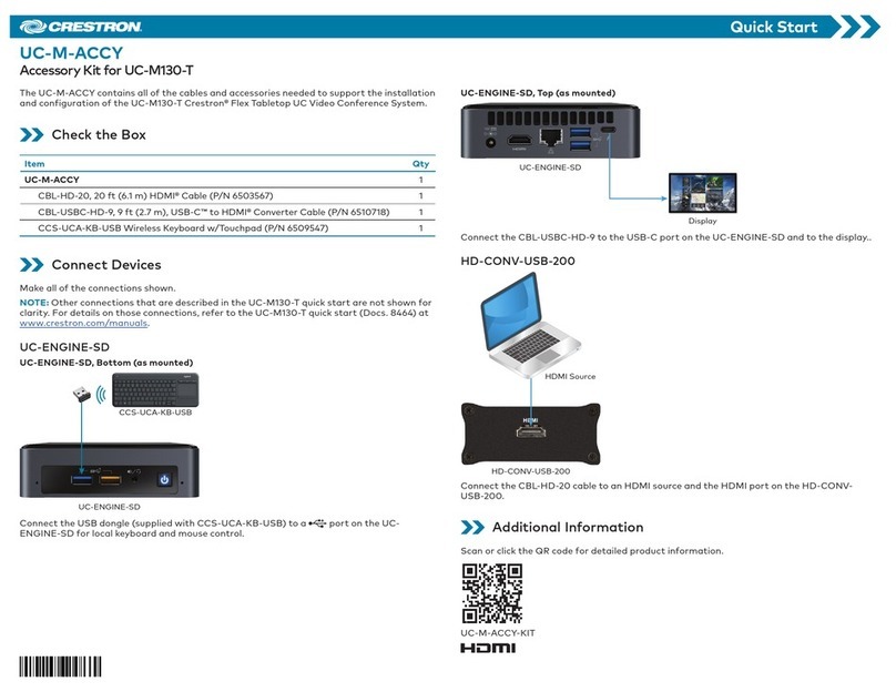 Crestron UC-M-ACCY quick start guide