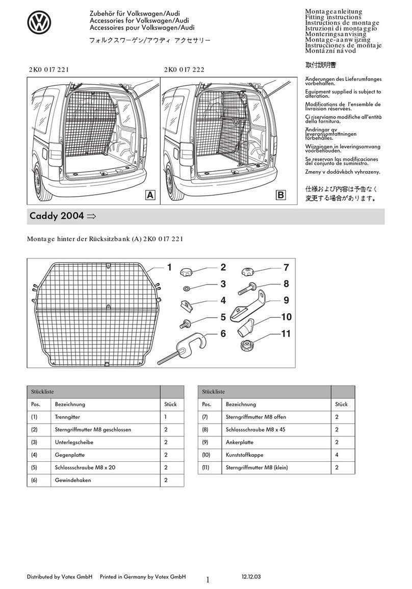 Votex 2K0 017 221 Fitting instructions