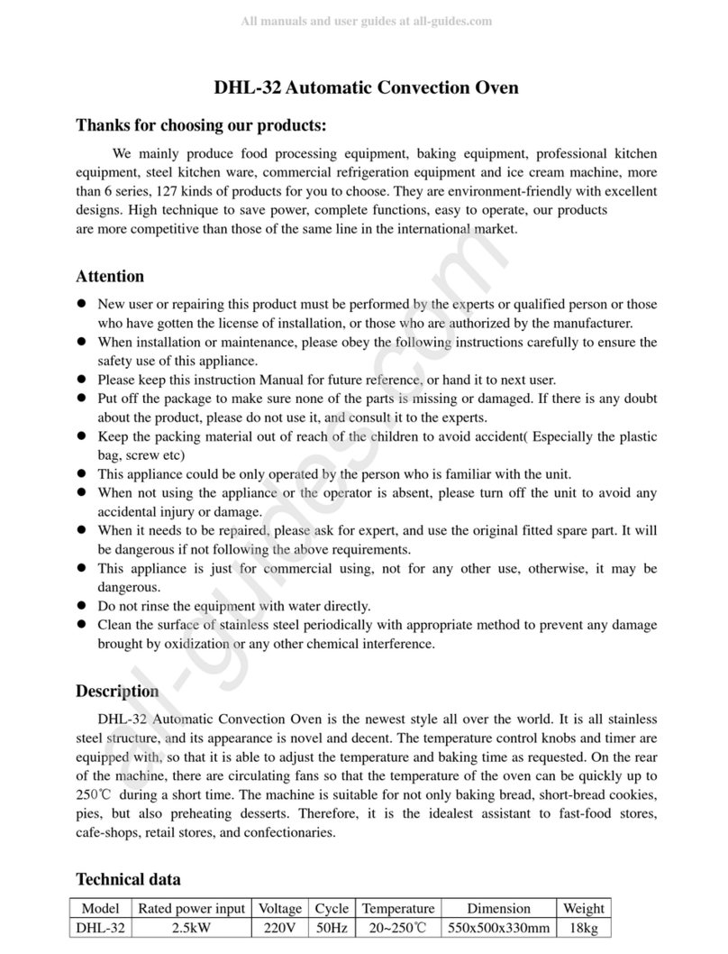 Omcan DHL-32 manual