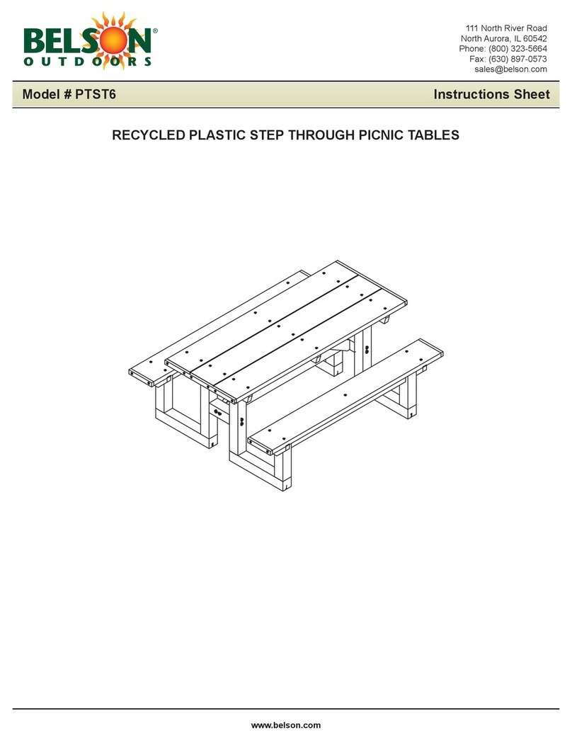 Belson Outdoors PTST6 instruction sheet
