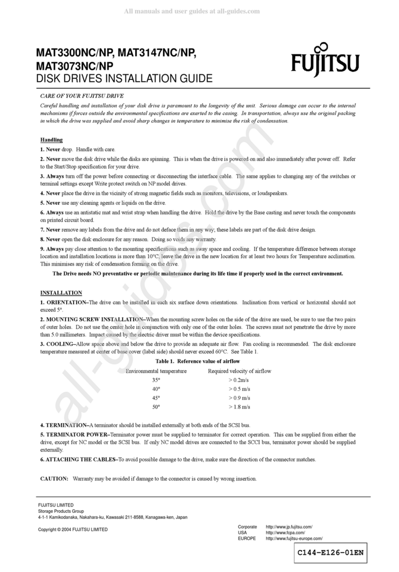 Fujitsu MAT3300NC User manual