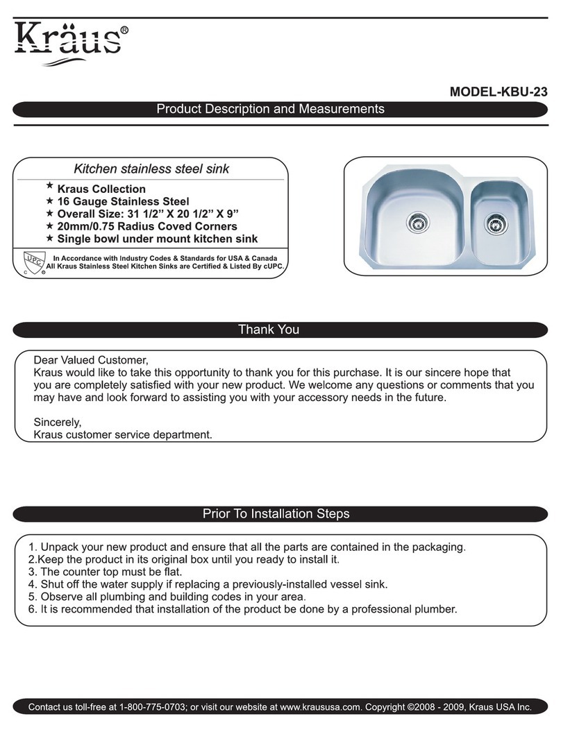 Kraus KBU23 quick start guide Kraus KBU23 quick start guide