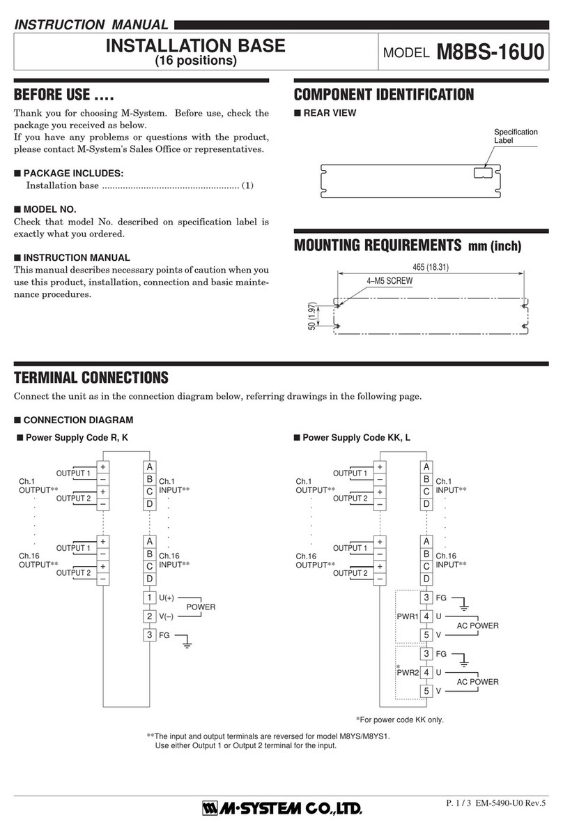 M-system M8BS-16U0 instruction manual