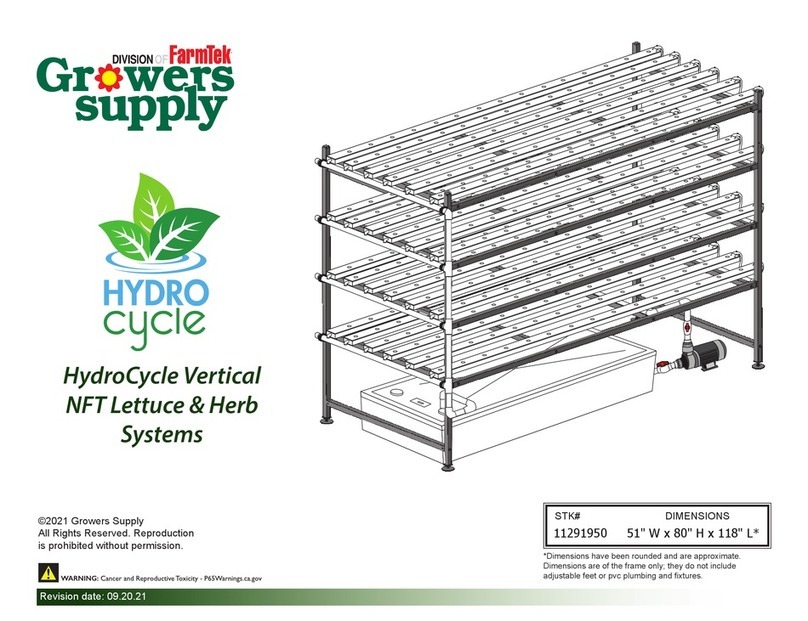 FarmTek Growers Supply HydroCycle 11291950 manual