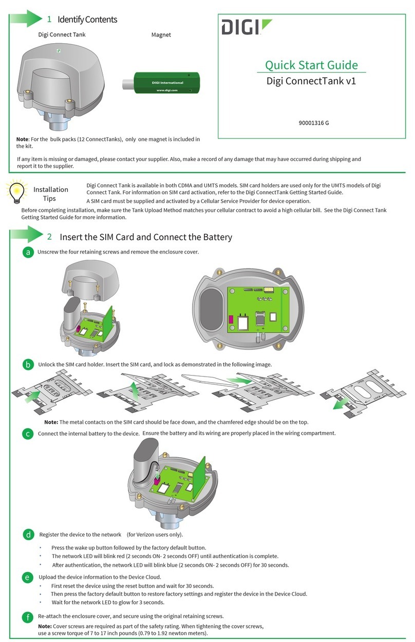 Digi ConnectTank v1 quick start guide Digi ConnectTank v1 quick start guide