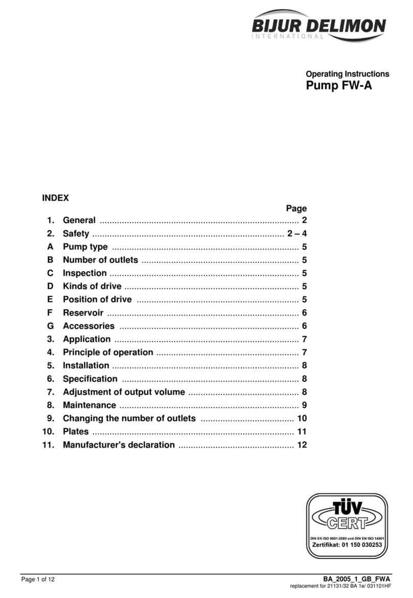 Bijur Delimon FW-A operating instructions