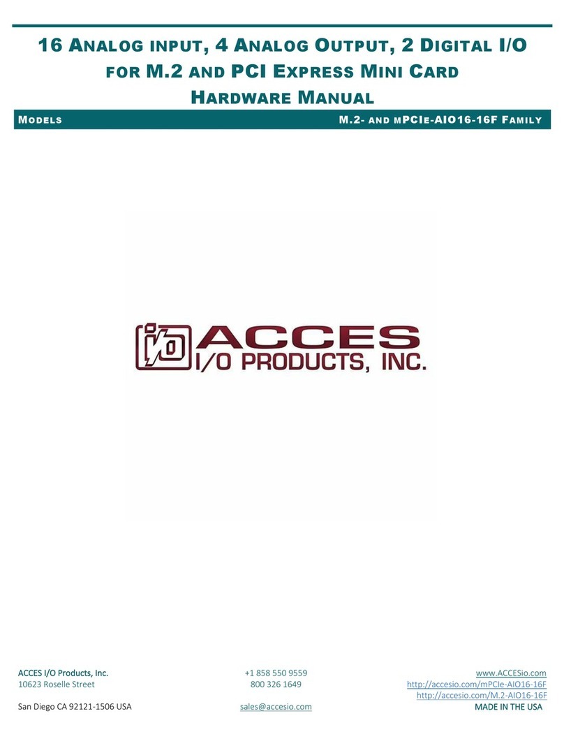 Acces I/O products M.2-/mPCIe-AIO16-16F Hardware manual