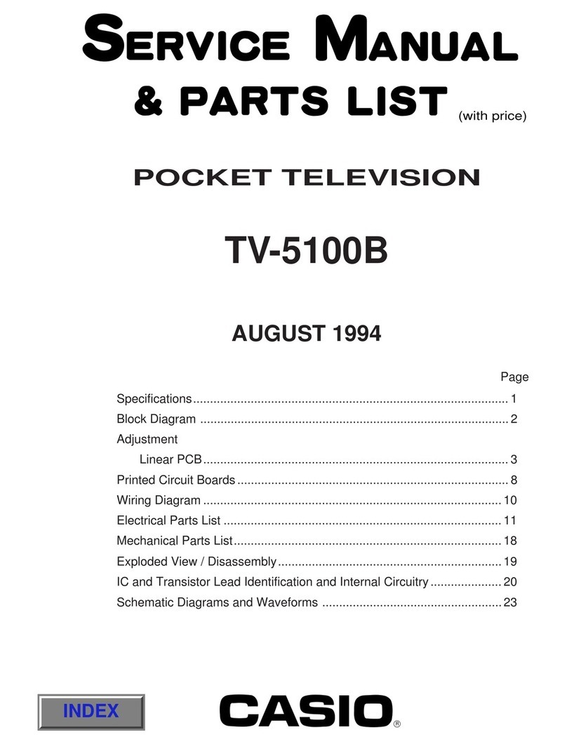 Casio TV-5100B Service manual & parts list