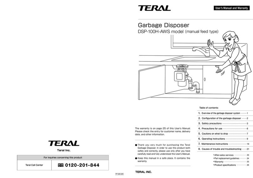 Teral DSP-100H-AWS Dimensions and installation guide