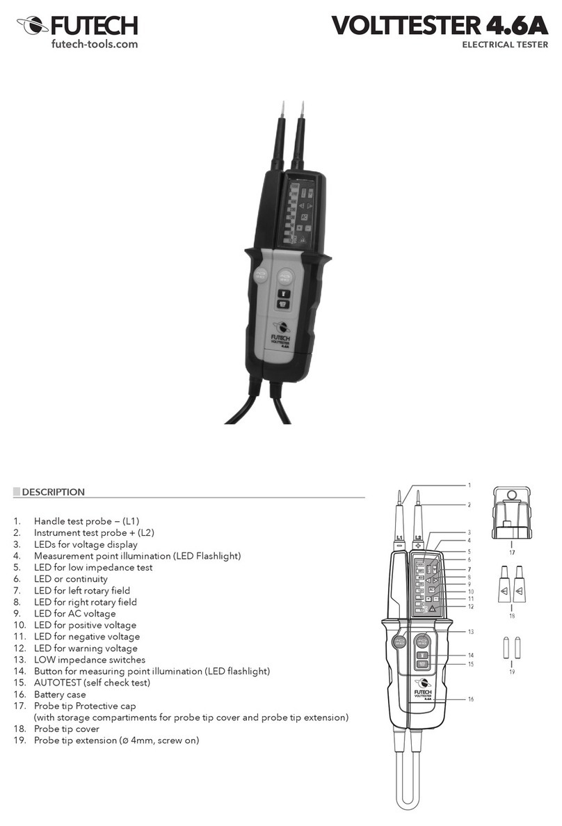 Futech VOLTTESTER 4.6A quick start guide