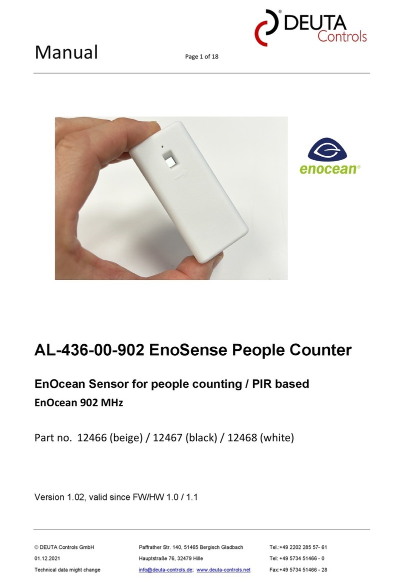 DEUTA Controls enocean EnoSense AL-436-00-902 manual
