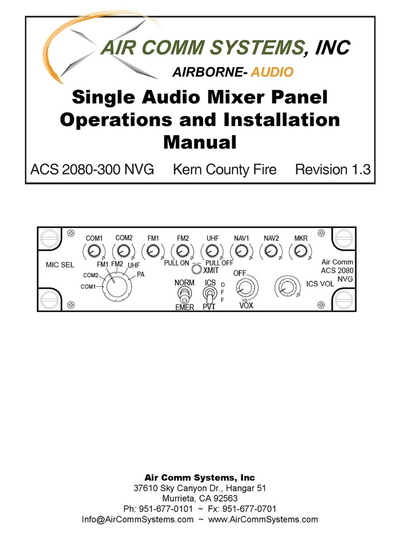 Air Comm Systems ACS 2080-300 NVG Operation and installation manual