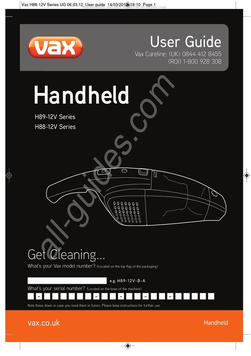 Vax H89-12V Series User manual
