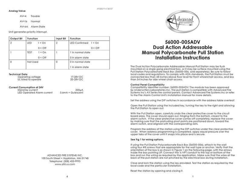 Advanced 56000-005ADV User manual