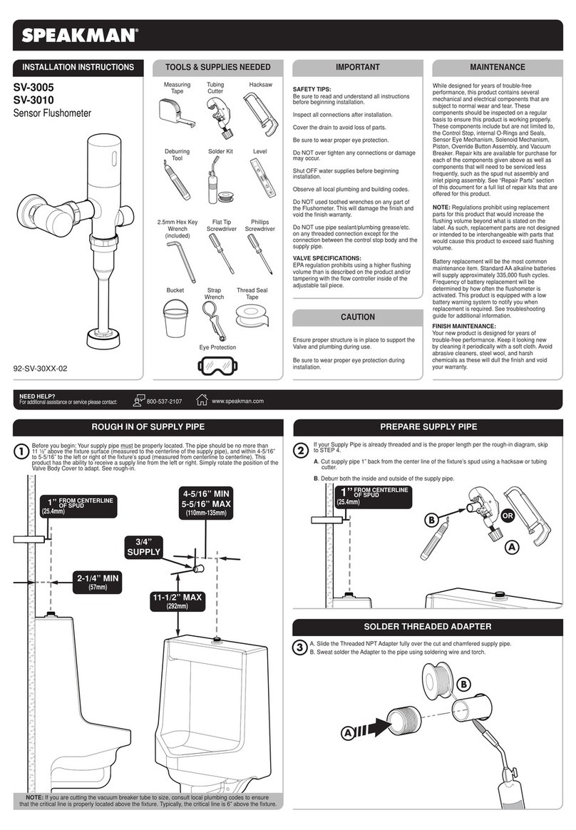 Speakman SV-3005 User manual