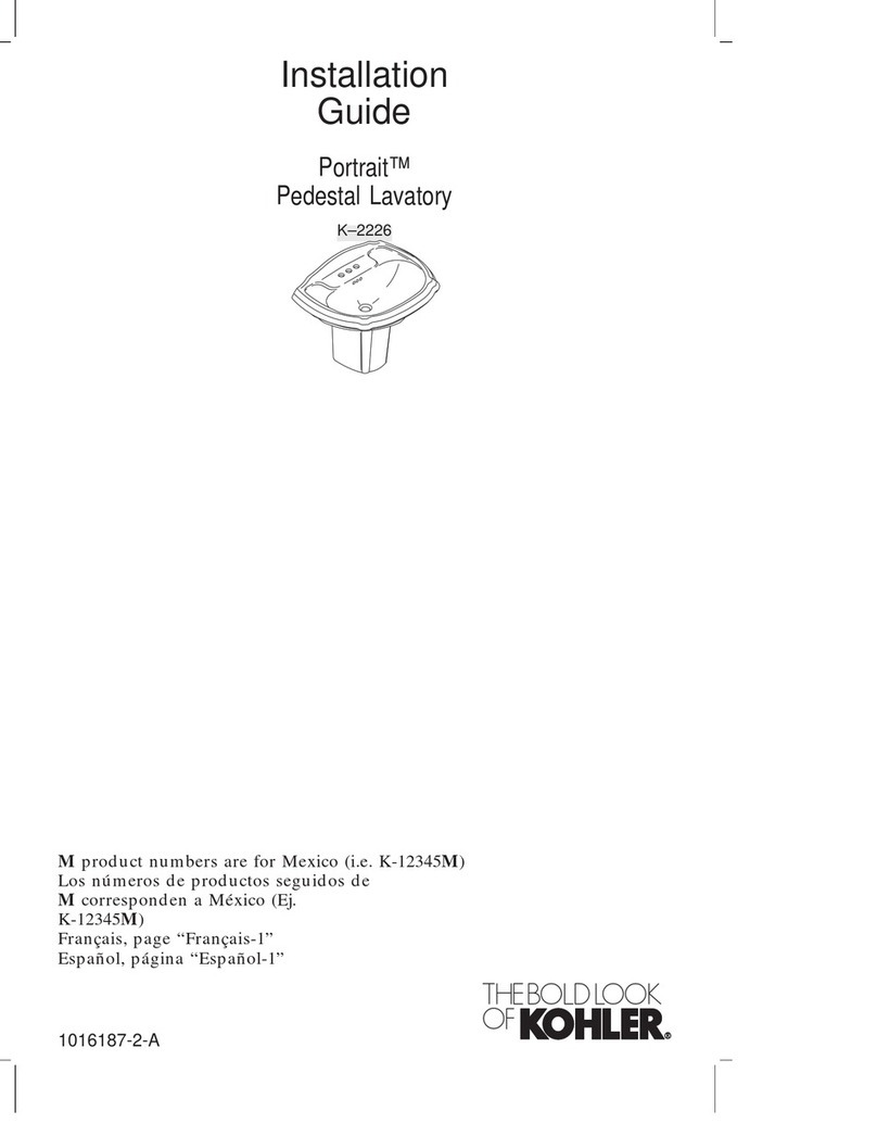 Kohler Portrait K-2226 User manual