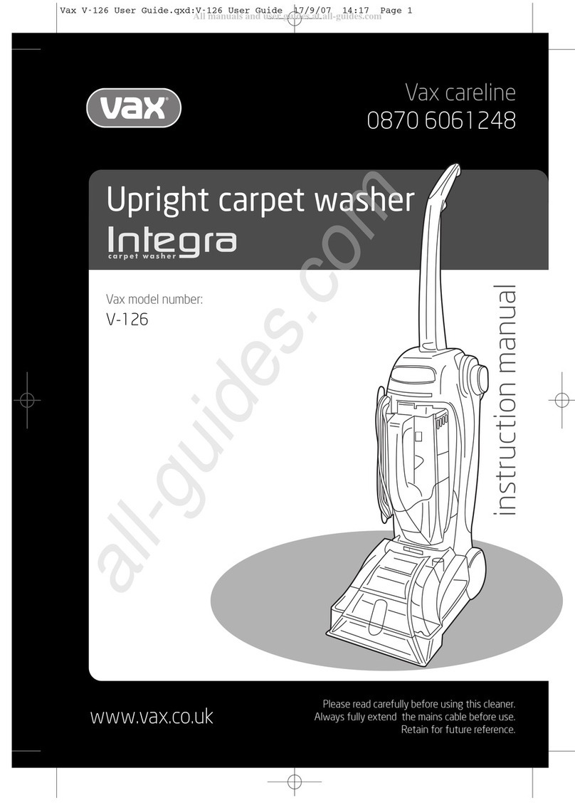 Vax Integra User manual Vax Integra User manual