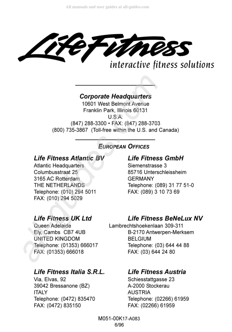 Life Fitness Lifecycle 6500HR Operation manual