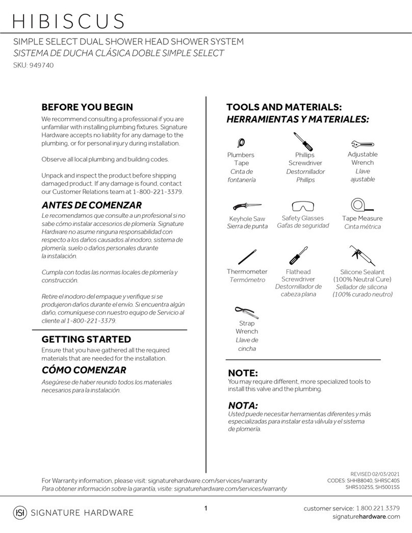Signature Hardware HIBISCUS 949740 User manual