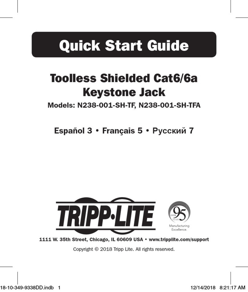Tripp Lite Cat6 quick start guide