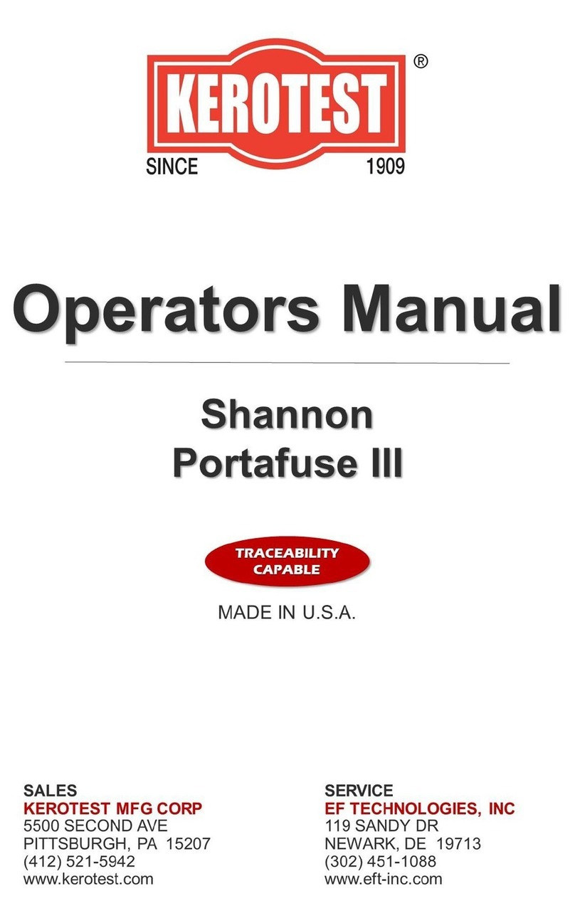 Kerotest Shannon Portafuse III User manual