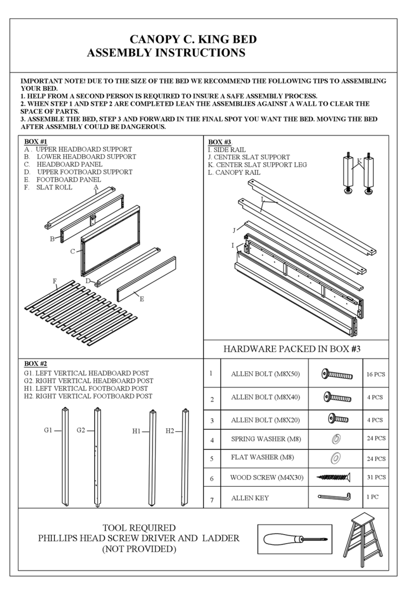 CANOPY C. KING BED Assembly instructions