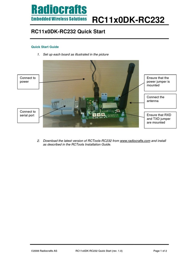 Radiocrafts RC11x0DK-RC232 quick start