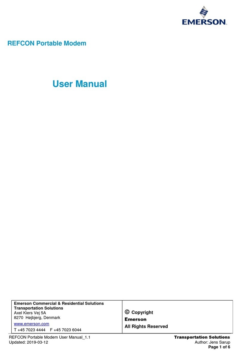 Emerson REFCON user manual
