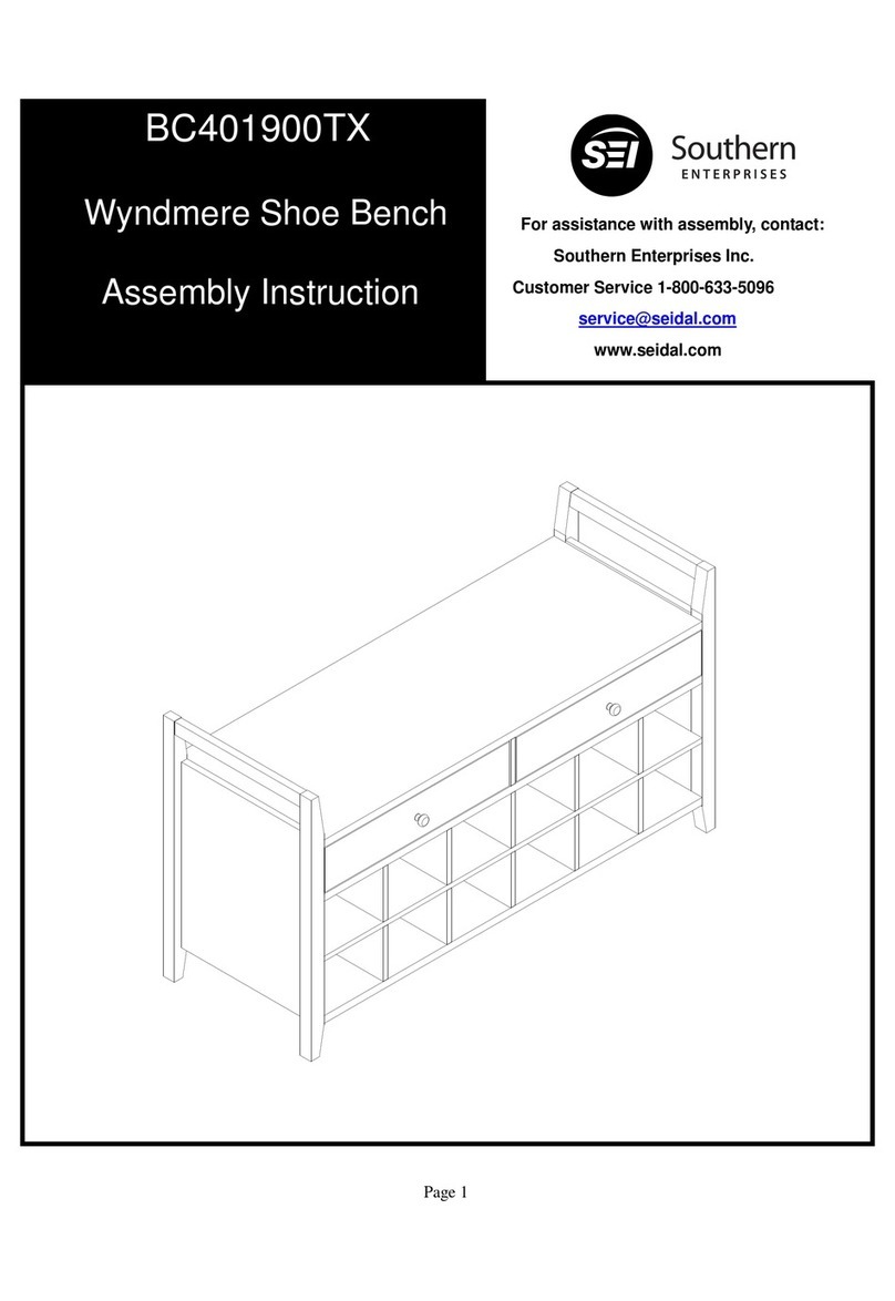 Southern Enterprises Wyndmere BC401900TX Assembly instruction Southern Enterprises Wyndmere BC401900TX Assembly instruction