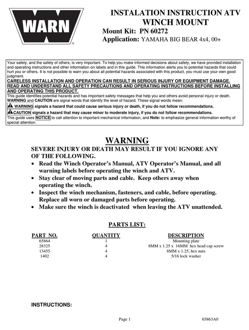 Warn 60272 Instalation instruction
