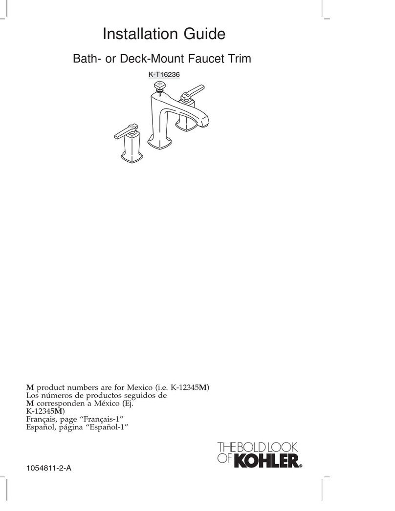 Kohler K-T16236 User manual Kohler K-T16236 User manual