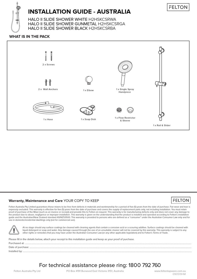 Felton HALO II H2HSKCSRWA User manual