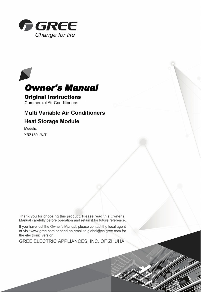 Gree XRZ180L/A-T owner's manual