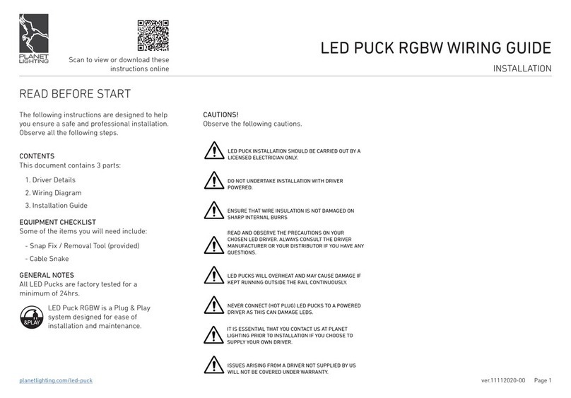 Planet Lighting LED PUCK RGBW Wiring guide Planet Lighting LED PUCK RGBW Wiring guide