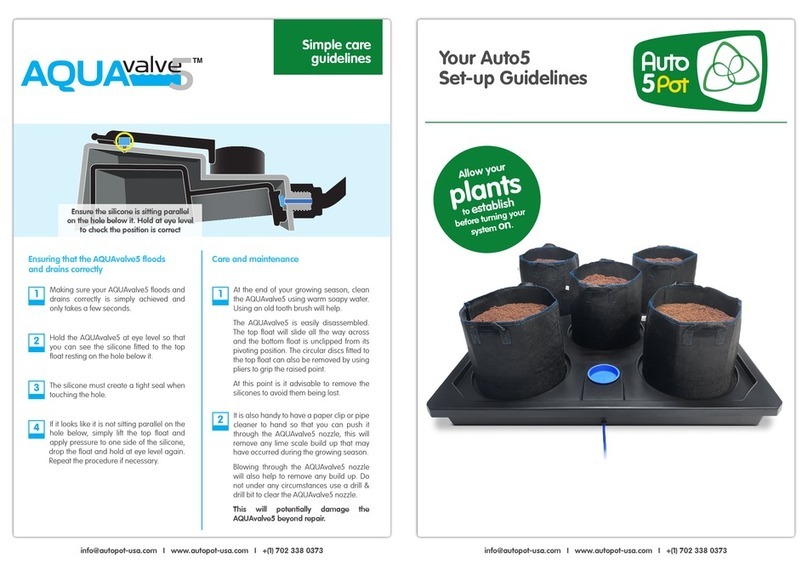 Autopot AQUAvalve5 Auto5 Pot Simple care guidelines