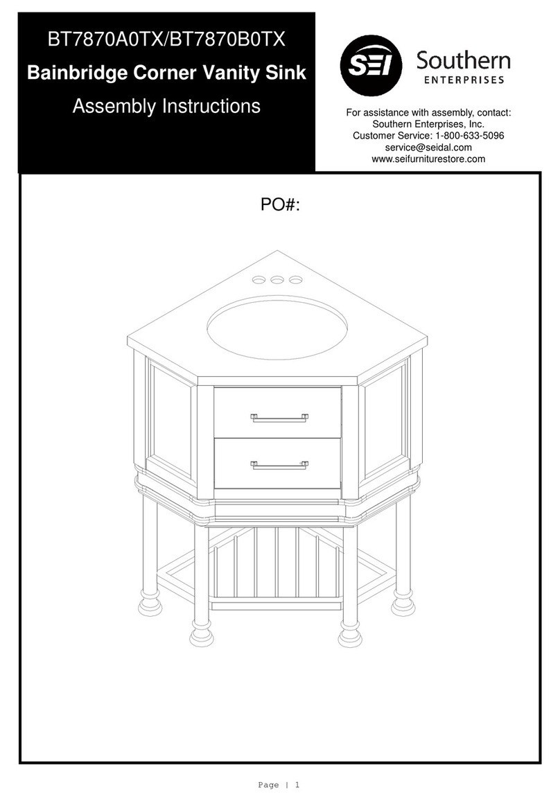 Southern Enterprises Bainbridge BT7870A0TX Assembly instructions