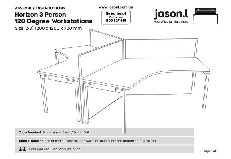 Jason.L Horizon 3 Person 120 Degree Workstations Assembly instructions Jason.L Horizon 3 Person 120 Degree Workstations Assembly instructions