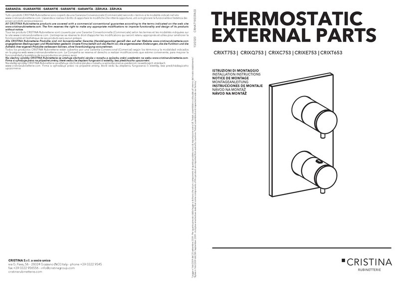 CRISTINA CRIXT753 installation instructions