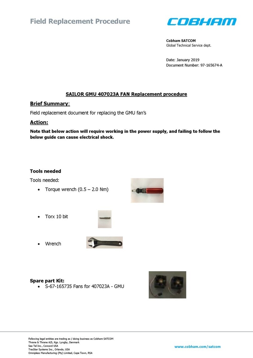 COBHAM SAILOR GMU 407023A Replacement procedure