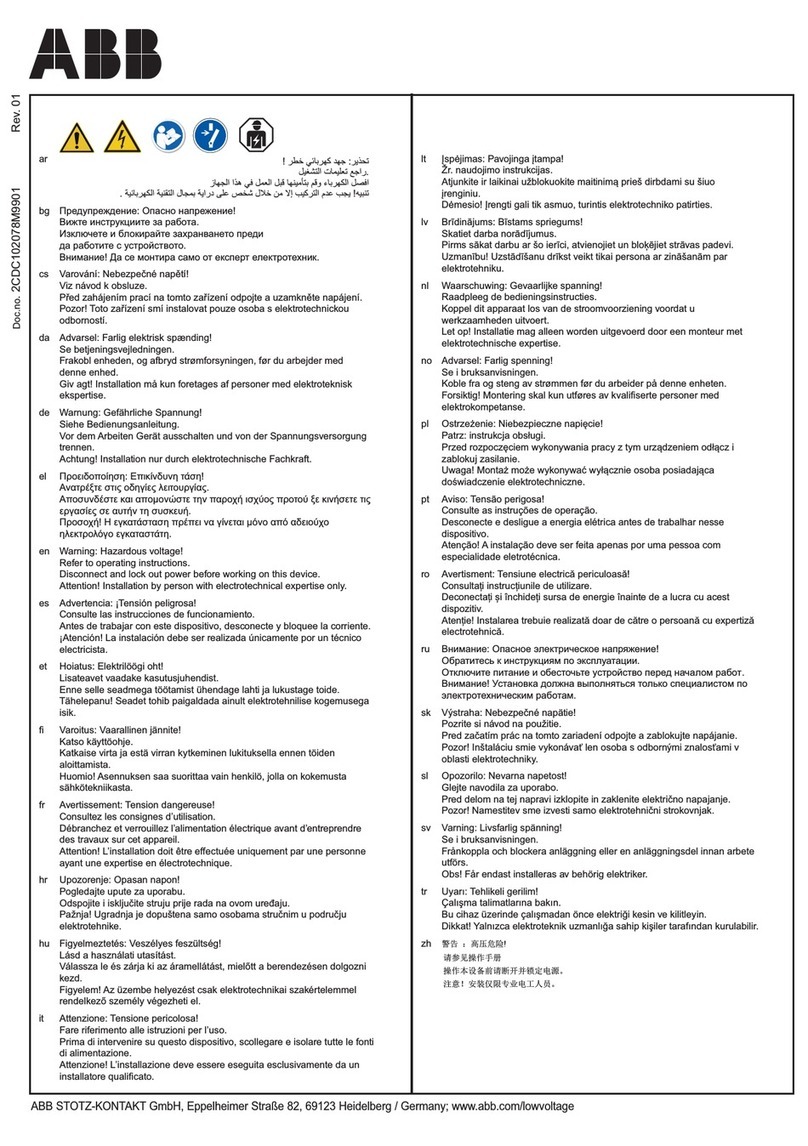 ABB MP0 Series installation instructions
