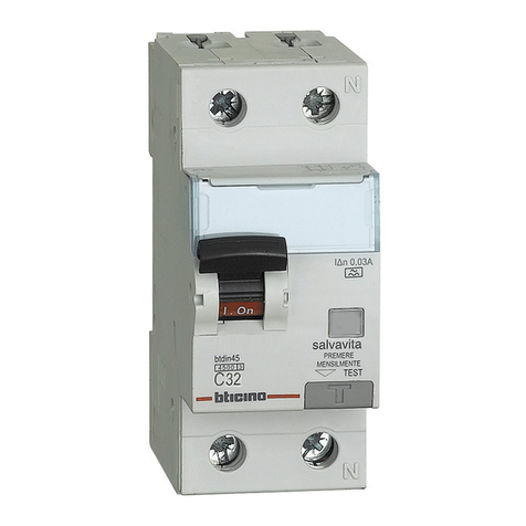 Bticino Btdin B6338D instruction sheet