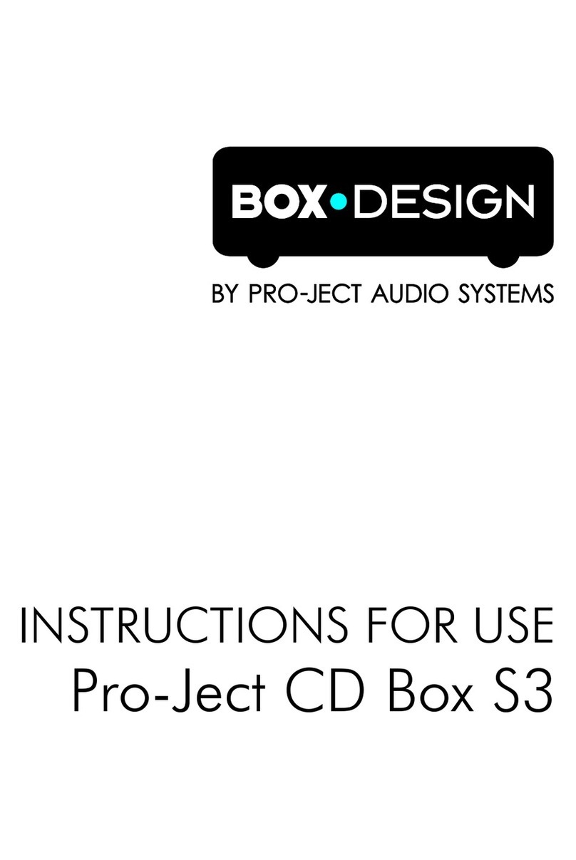 Pro-Ject Audio Systems BOX-DESIGN CD Box S3 Instructions for use