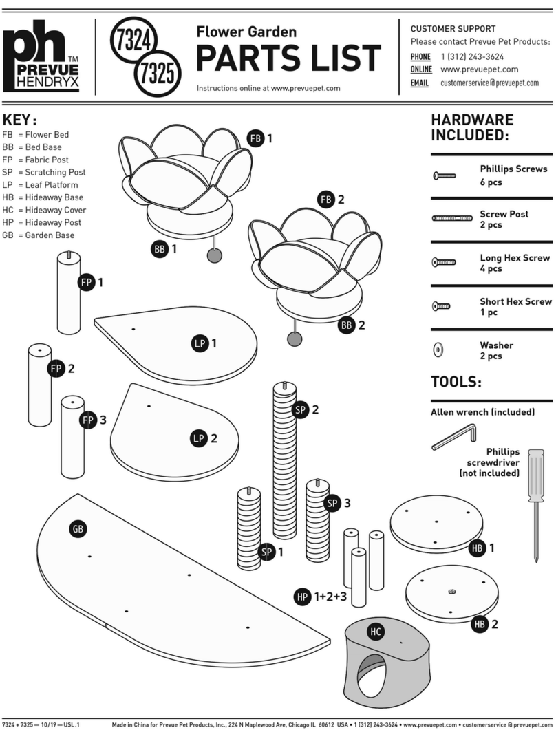 Prevue Hendryx 7324 parts list