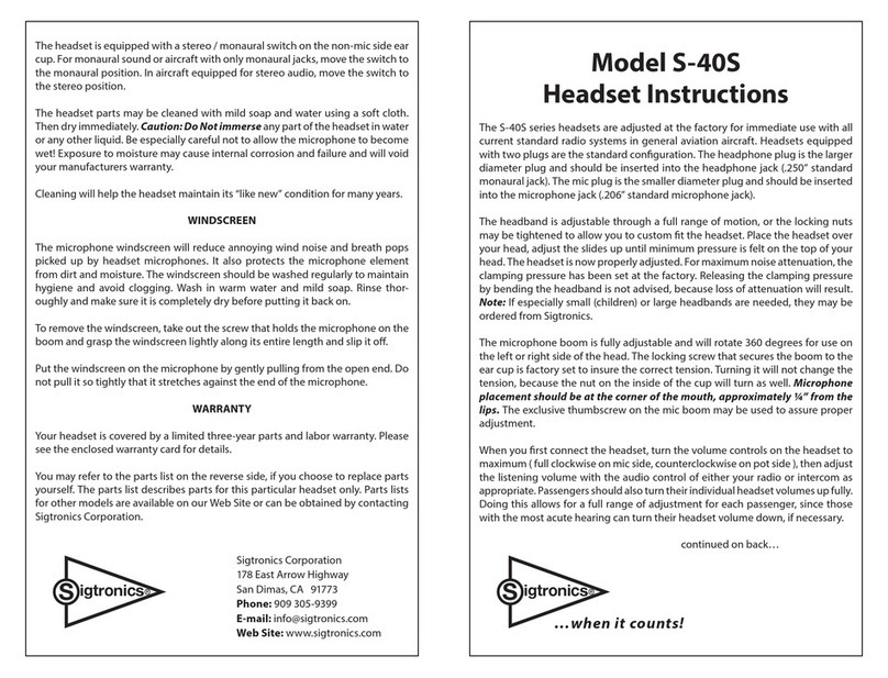 Sigtronics S-40S User manual
