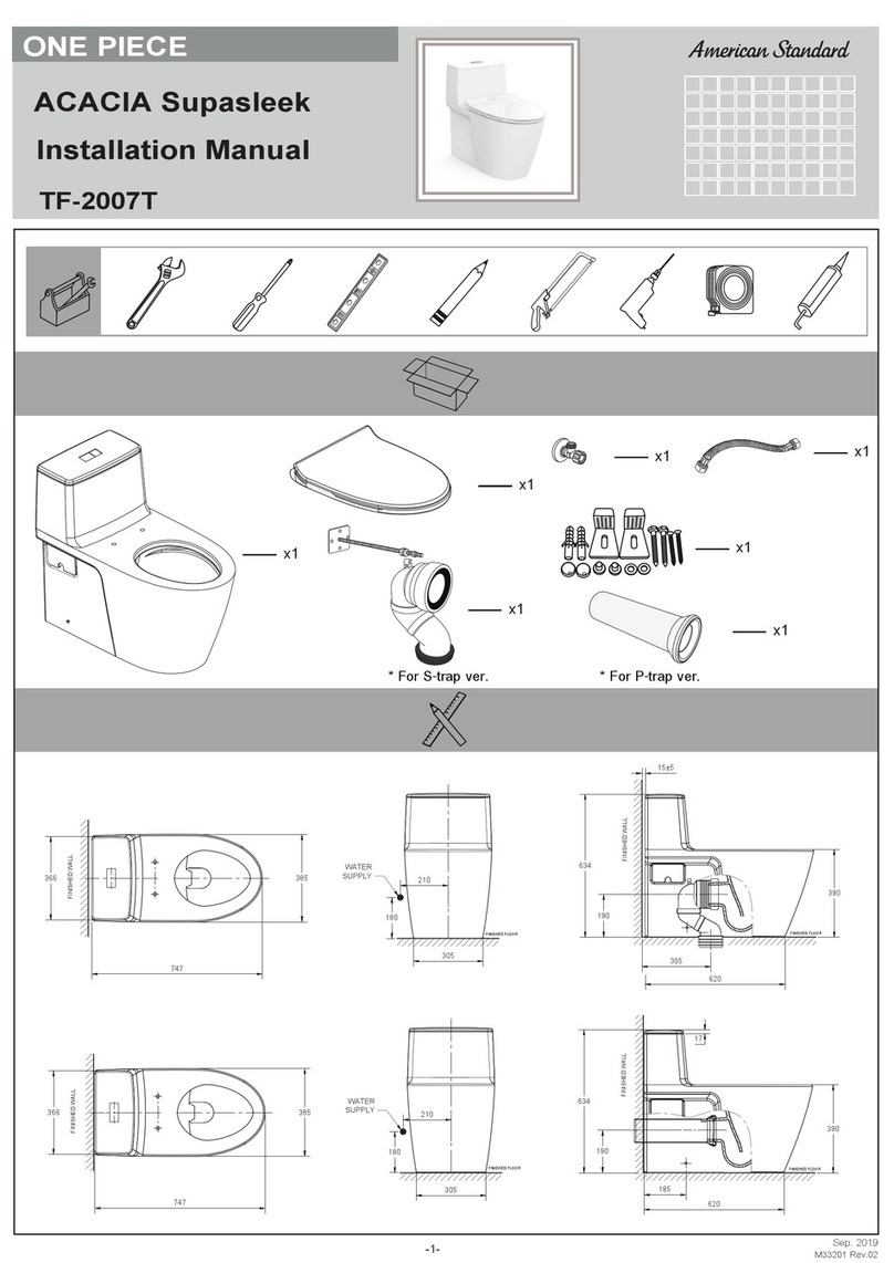 American Standard TF-2007T User manual American Standard TF-2007T User manual
