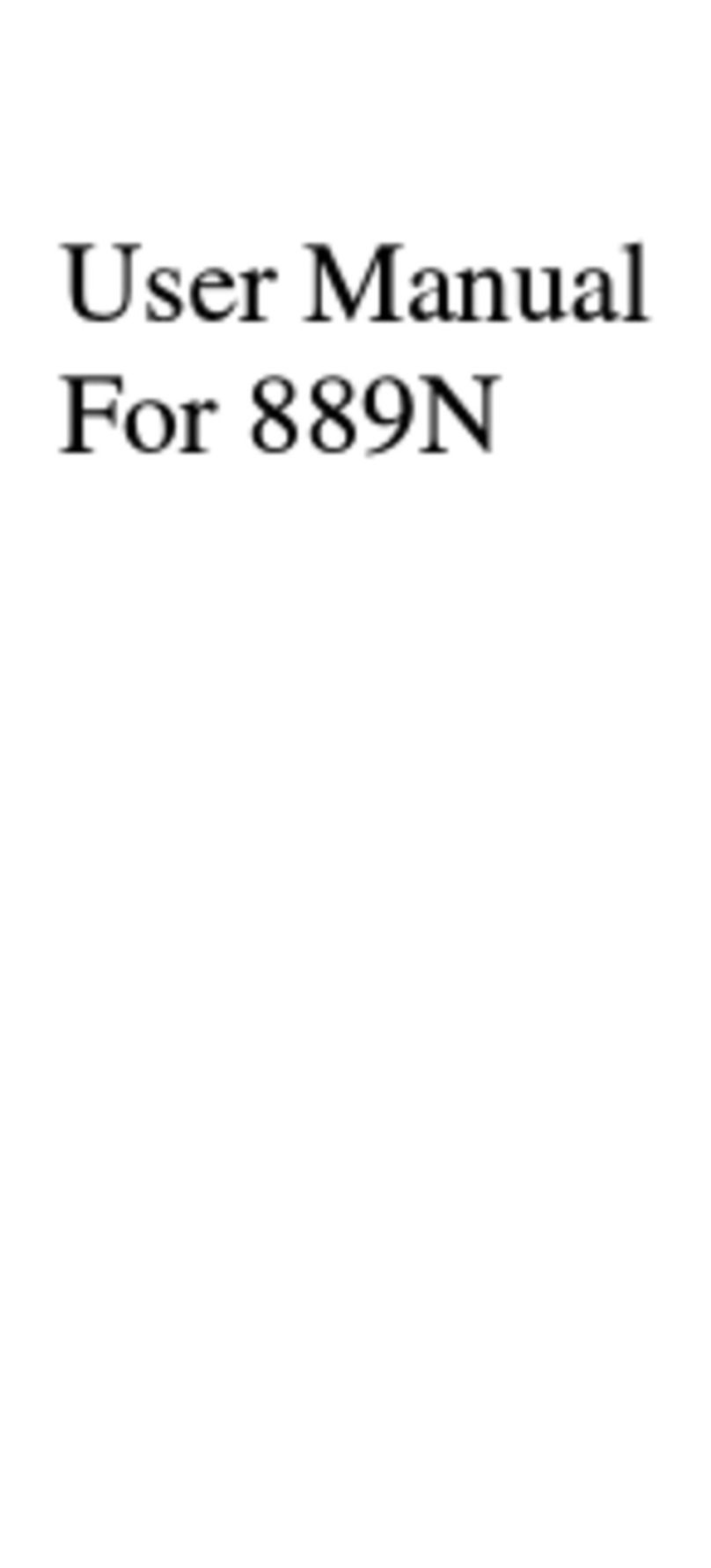 Yulong 889N user manual