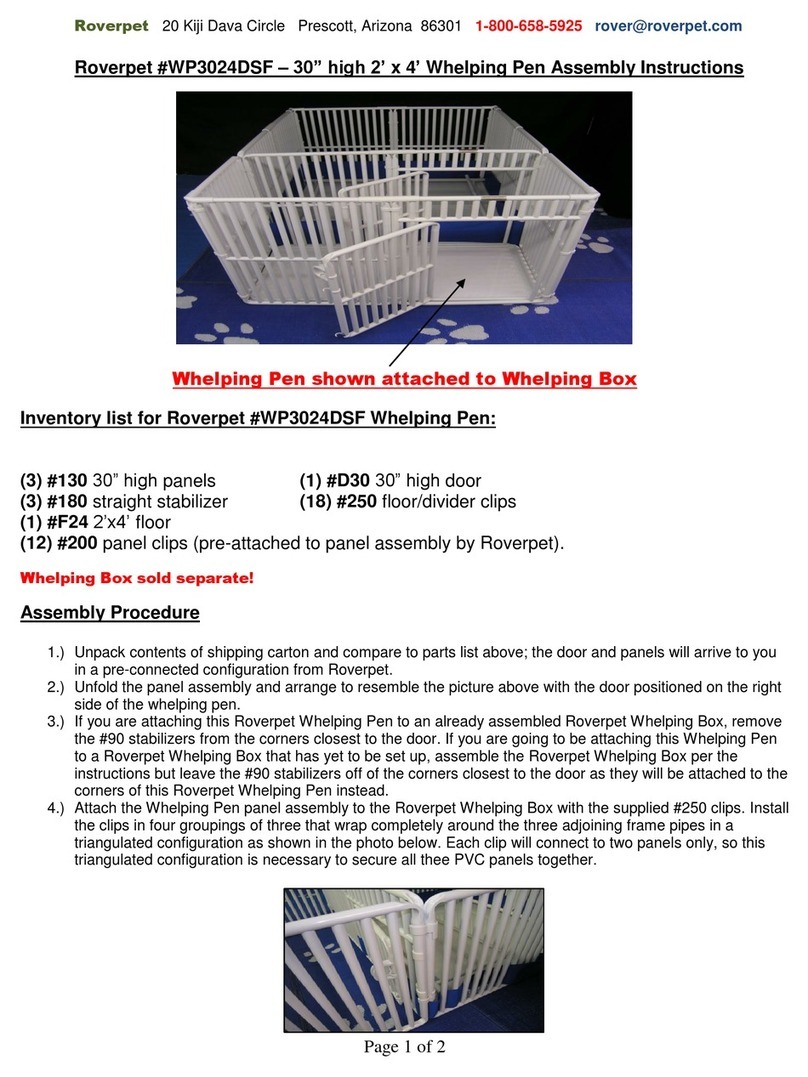 Roverpet WP3024DSF Assembly instructions