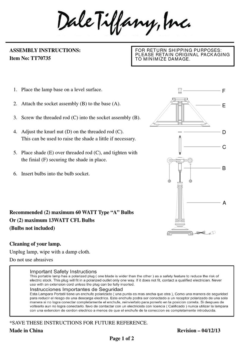 Dale Tiffany TT70735 Assembly instructions
