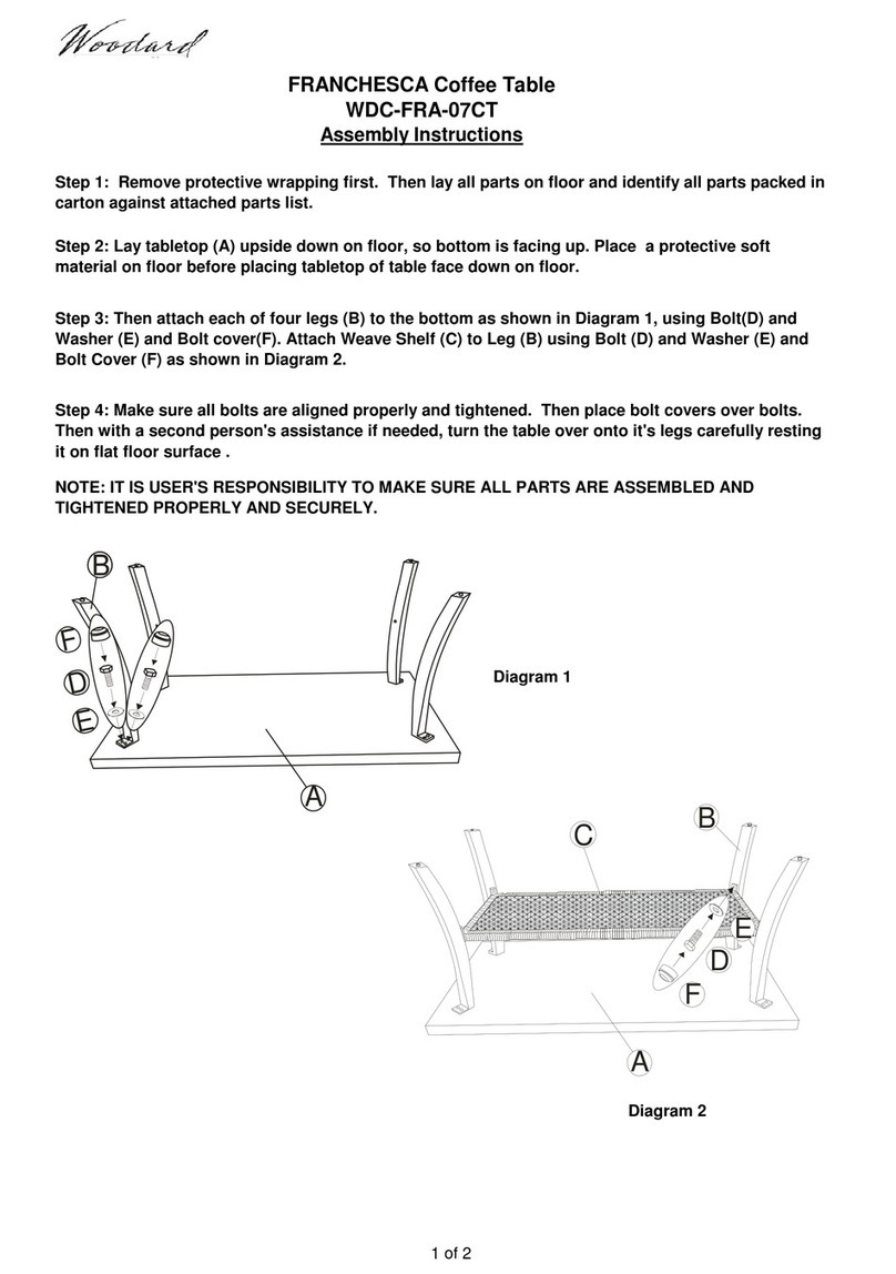 Woodard FRANCHESCA WDC-FRA-07CT User manual Woodard FRANCHESCA WDC-FRA-07CT User manual