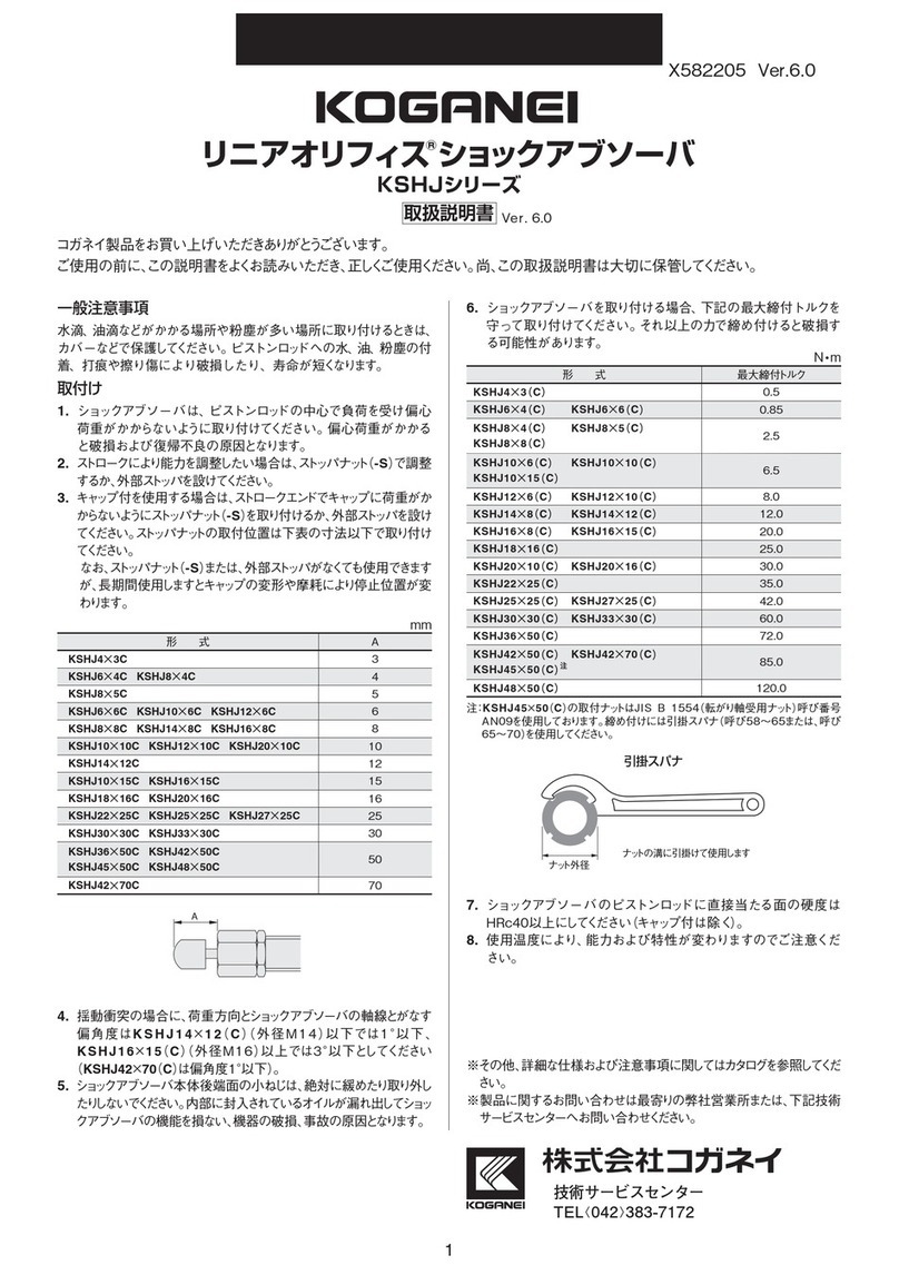 Koganei KSHJ Series User manual